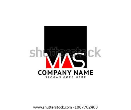 Initial Letter MAS Logo Template Design