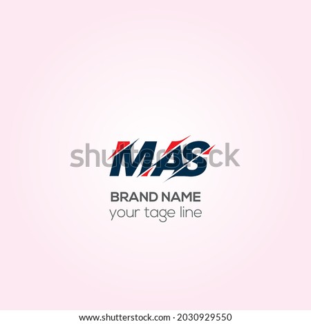 Initial Letter MAS Logo Template Design. MAS Logotype concept icon.  AS Creative logo design