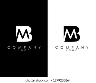 Initial Letter mb, bm abstract company Logo Design vector