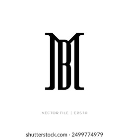 Letra inicial MB o logotipo clásico de BM