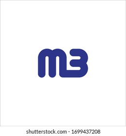 Initial letter mb or bm logo vector templates