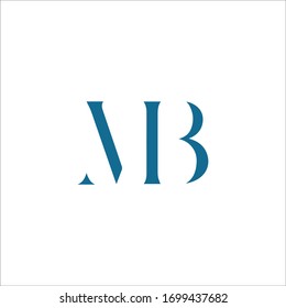 Initial letter mb or bm logo vector design template