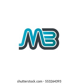 Initial Letter Mb Linked Design Logo Stock Vector (Royalty Free ...