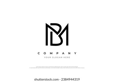 Initial Letter MB Logo or BM Monogram Logo Design