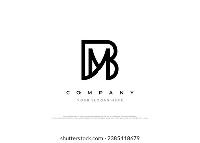 Initial Letter MB Logo or BM Monogram Logo Design