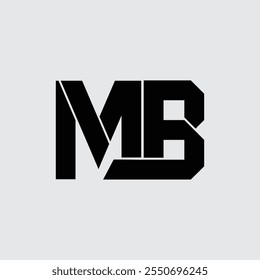 Initial letter MB logo design