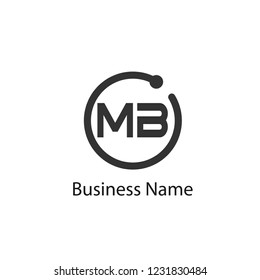 Initial Letter MB Logo Template Design
