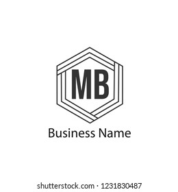 Initial Letter MB Logo Template Design