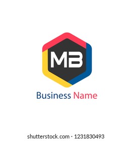 Initial Letter MB Logo Template Design