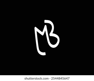 initial letter MB logo template vector 