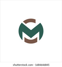 Initial Letter mc oder cm Logo-Design-Vorlage 