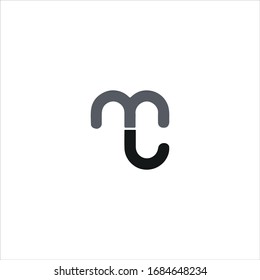 Initial Letter mc or cm logo design templates 