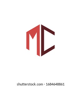 Initial Letter mc or cm logo vector design template 