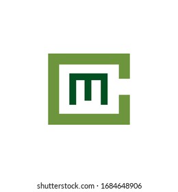 Plantilla de diseño de vectores de logotipo de letra inicial mc o cm 