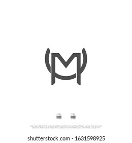 Initial letter MC, CM, M, C uppercase modern logo design template elements. Bold letter Isolated on white background. can be used for business, consulting group company.