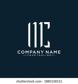 Initial letter MC or CM minimalist art logo,Vector Illustration