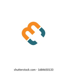 Plantilla de diseño de vectores del logotipo de la letra inicial mc o del logotipo de cm 
