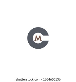 Initial Letter mc logo or cm logo vector design template 