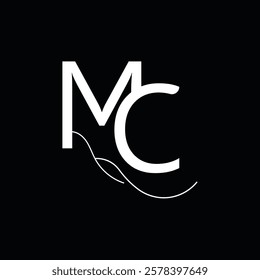 Initial letter MC logo design 