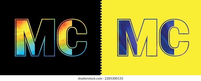 Initial letter MC logo Icon vector design template. Premium luxurious logotype for corporate business identity