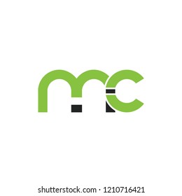 Initial letter MC lowercase logo design template