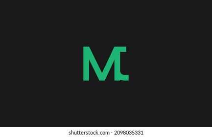 Initial letter MC uppercase modern logo design template elements. Vector