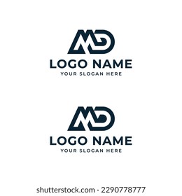 letra inicial MD El logotipo puede utilizarse para la compañía, icono, signo, logotipo y otros