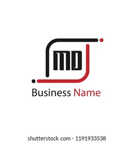 Initial Letter MD Logo Template Design