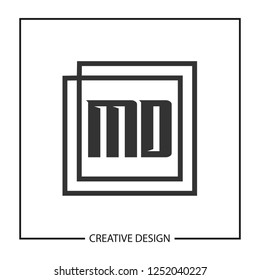 Initial Letter MD Logo Template Design