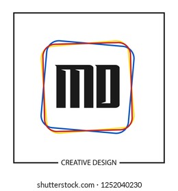 Initial Letter MD Logo Template Design