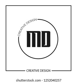 Initial Letter MD Logo Template Design