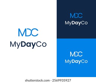 Initial Letter MDC Font Lettering Monogram Modern Simple Minimalist Vector Logo Design Illustration