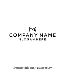initial letter me or em logo design vector illustration template