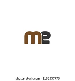 Initial Letter ME Linked Logo in Brown and Black Colored