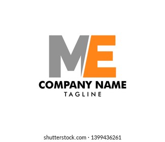 Initial Letter ME Logo Design Template