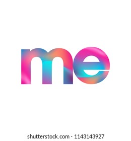 Initial Letter ME Logo Lowercase colorful design, Modern and Simple Logo Design.
