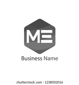 Initial letter ME logo template