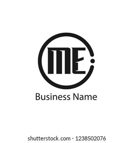 Initial letter ME logo template