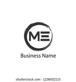 Initial letter ME logo template