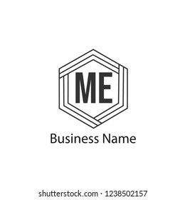 Initial letter ME logo template