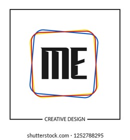 Initial Letter ME Logo Template Design