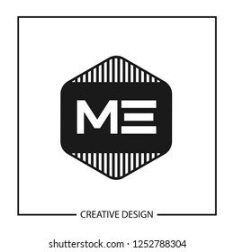 Initial Letter ME Logo Template Design