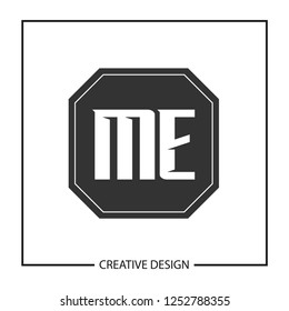 Initial Letter ME Logo Template Design