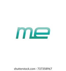 initial letter me thin logo design