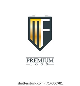 Initial Letter MF Company Design Logo Template