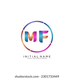 Letra inicial M curva logotipo redondeado, gradiente brillante brillante brillante brillante brillante 