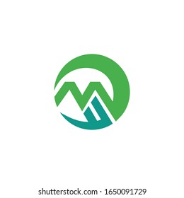 initial letter mf or fm logo vector design