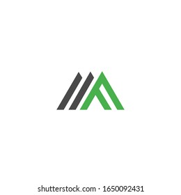 letras iniciales diseños vectoriales mf o fm
