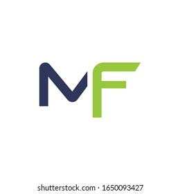 Initial letter mf or fm logo vector design templates