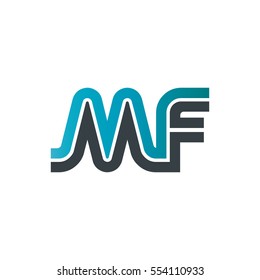 Initial Letter MF Linked Design Logo